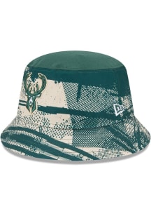 New Era Milwaukee Bucks Green NBA24 Tip Off Bucket Mens Bucket Hat