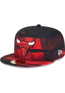 New Era Chicago Bulls Mens Black NBA24 Tip Off 59FIFTY Fitted Hat