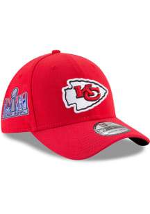 New Era Kansas City Chiefs Mens Red Super Bowl LVIII Side Patch Team Classic 39THIRTY Flex Hat