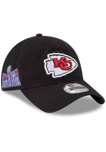 New Era Kansas City Chiefs Super Bowl LVIII Side Patch Core Classic 9TWENTY Adjustable Hat - Bla..