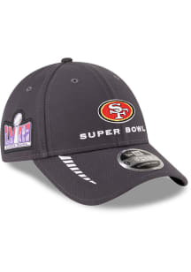 New Era San Francisco 49ers Super Bowl LVIII Opening Night Stretch 9FORTY Adjustable Hat - Grey