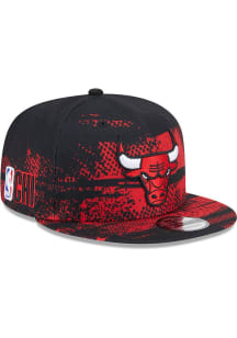 New Era Chicago Bulls Black NBA24 Tip Off 9FIFTY Mens Snapback Hat