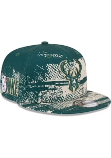 New Era Milwaukee Bucks Green NBA24 Tip Off 9FIFTY Mens Snapback Hat