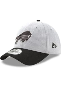 New Era Buffalo Bills Mens White 2T 39THIRTY Flex Hat