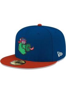 New Era Philadelphia Phillies Mens Blue Replica 2024 Batting Practice Logo 59FIFTY Fitted Hat