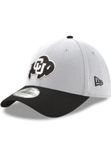 New Era Colorado Buffaloes Mens White BandW Logo Diamond Era 39THIRTY Flex Hat