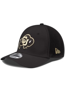 New Era Colorado Buffaloes Mens Black Neo 39THIRTY Flex Hat