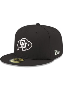 New Era Colorado Buffaloes Mens Black BandW Logo Basic 59FIFTY Fitted Hat