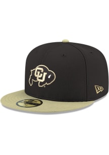 New Era Colorado Buffaloes Mens Black Gold Visor 2T Basic 59FIFTY Fitted Hat