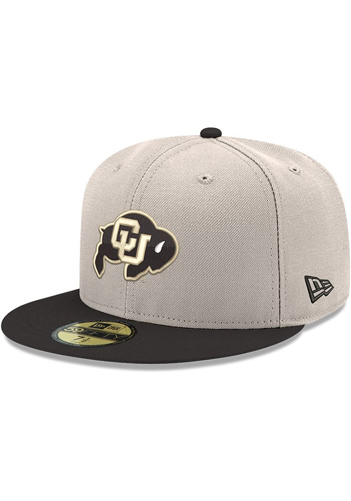 Colorado Buffaloes Mens Black Visor 2T Basic 59FIFTY White New Era ...