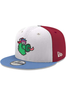 New Era Philadelphia Phillies White 3T Phanatic Head 9FIFTY Mens Snapback Hat