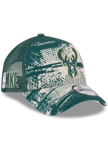 New Era Milwaukee Bucks NBA24 Tip Off 9FORTY Adjustable Hat - Green