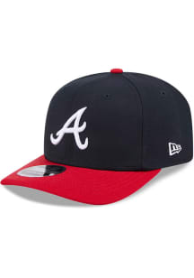 New Era Atlanta Braves AC Replica Stretch 9SEVENTY Adjustable Hat - Navy Blue