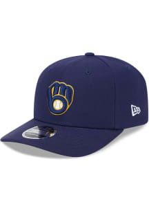 New Era Milwaukee Brewers AC Replica Stretch 9SEVENTY Adjustable Hat - Navy Blue
