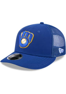 New Era Milwaukee Brewers Cooperstown Trucker LP 9FIFTY Adjustable Hat - Blue