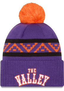 New Era Phoenix Suns Purple 2024 NBA City Edition Knit Design Mens Knit Hat