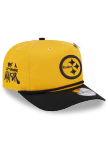 New Era Pittsburgh Steelers 2024 Inspire Change 2T Golfer Adjustable Hat - Gold