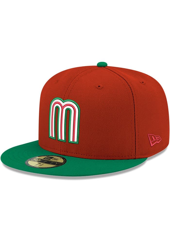 Mexico National Team Mens 2T 59FIFTY Red New Era Fitted Hat - 59031647
