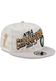 New Era Boston Celtics White 2024 NBA Finals Champs Locker Room 9FIFTY Mens Snapback Hat