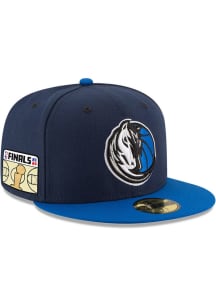 New Era Dallas Mavericks Mens Navy Blue 2024 NBA Finals Side Patch 59FIFTY Fitted Hat