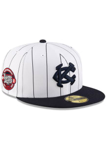 New Era Kansas City Monarchs Mens White 2024 Turn Back The Clock 100th Anniversary Side Patch 59FI..