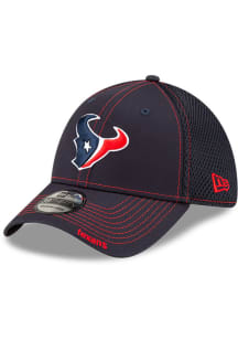 New Era Houston Texans Mens Navy Blue Team Neo 39THIRTY Flex Hat