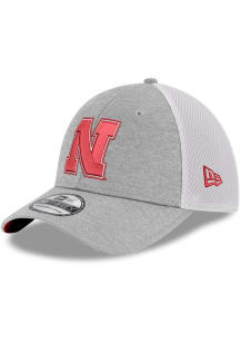 New Era Nebraska Cornhuskers Mens Grey 2T Neo 39THIRTY Flex Hat
