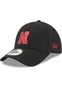 New Era Black Nebraska Cornhuskers Stretch Snap 9FORTY Premium Adjustable Hat
