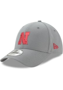 New Era Nebraska Cornhuskers Stretch Snap 9FORTY Adjustable Hat - Grey