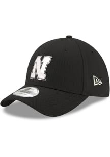 New Era Nebraska Cornhuskers Mens Black 39THIRTY Flex Hat
