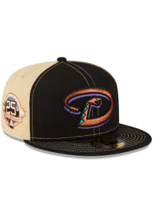 New Era Arizona Diamondbacks Mens Black Retro 2T Gold 59FIFTY Fitted Hat