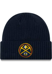 New Era Denver Nuggets Navy Blue Core Classic Cuff Mens Knit Hat