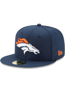 New Era Denver Broncos Mens Navy Blue Basic 59FIFTY Fitted Hat