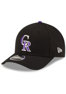 New Era Colorado Rockies Black Player Replica JR 9FORTY M-Crown Youth Adjustable Hat