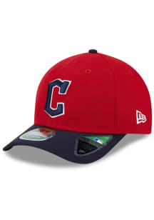 New Era Cleveland Guardians Player Replica 9FORTY M-Crown Design Adjustable Hat - Red