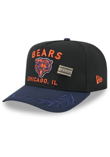 New Era Chicago Bears Mens Black 2025 NFL Draft 59FIFTY A Frame Fitted Hat