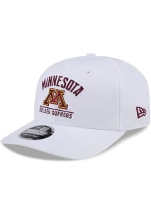 New Era White Minnesota Golden Gophers Team Wordmark &amp; Logo Stretch 9SEVENTY Adjustable Hat