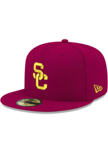 New Era USC Trojans Mens Cardinal Basic 59Fifty Fitted Hat