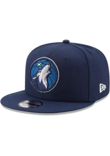 New Era Minnesota Timberwolves Navy Blue 2T 9FIFTY Mens Snapback Hat