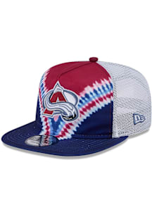 New Era Colorado Avalanche Blue Dye Golfer Trucker Mens Snapback Hat