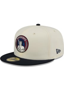 New Era Cleveland Guardians Mens White 2T 59FIFTY Fitted Hat