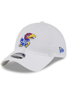 New Era Kansas Jayhawks Ripstop Stretch Snap 9TWENTY Adjustable Hat - White