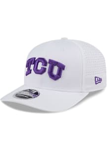 New Era TCU Horned Frogs Perform Stretch 9SEVENTY Adjustable Hat - White