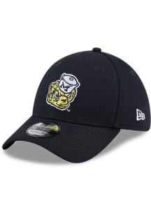 New Era Michigan Wolverines Mens Blue Evergreen Dash Mark 39THIRTY Flex Hat