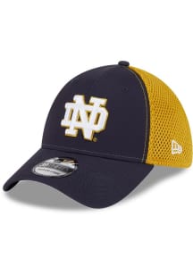 New Era Notre Dame Fighting Irish Mens Navy Blue Evergreen 2T Neo 39THIRTY Flex Hat