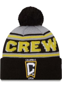 New Era Columbus Crew Grey Evergreen JR Cuff Pom Youth Knit Hat