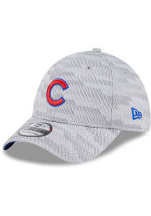 New Era Chicago Cubs Mens Grey 2025 Clubhouse 39THIRTY Flex Hat