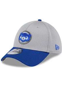 New Era Chicago Cubs Mens Grey 2025 Batting Practice 39THIRTY Flex Hat