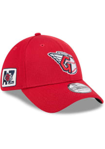 New Era Cleveland Guardians Mens Red 2025 Spring Training 39THIRTY Flex Hat