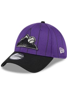 New Era Colorado Rockies Mens Purple 2025 Batting Practice 39THIRTY Flex Hat